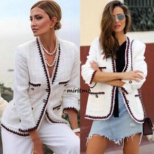 ZARA TWEED JACKET WITH TRIMS